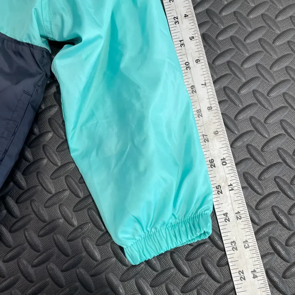 Old Navy Navy Blue Turquoise Half Zip Wind Breaker Jacket‎ Boys Size 3T